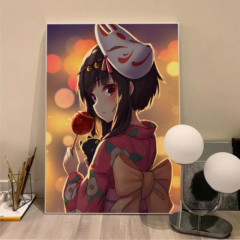 KonoSuba Megumin хорошее качество принты и постеры из крафт-бумаги искусство живопись