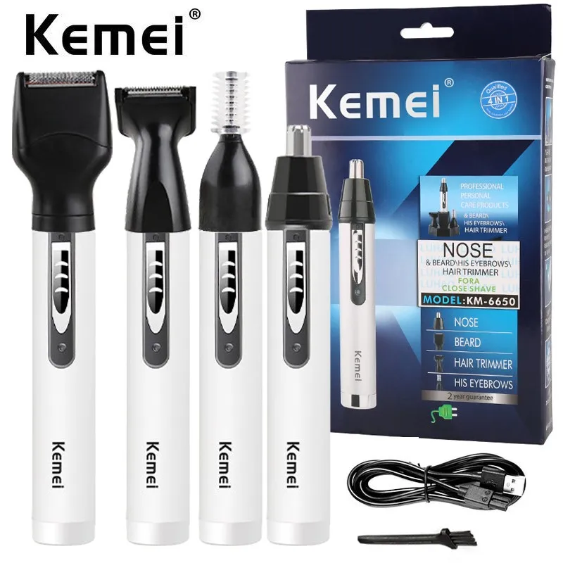 KEMEI Professional Men Electric Nose Ear Hair Trimmer Painle