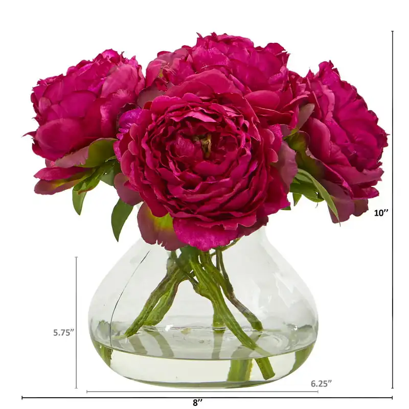 

Artificial Arrangement in Glass Vase, Pink