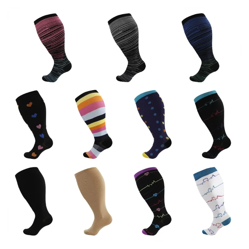 

Printed Compression Stockings For Women and Men Graduated Support Stockings Knee High Compression Socks Gifts