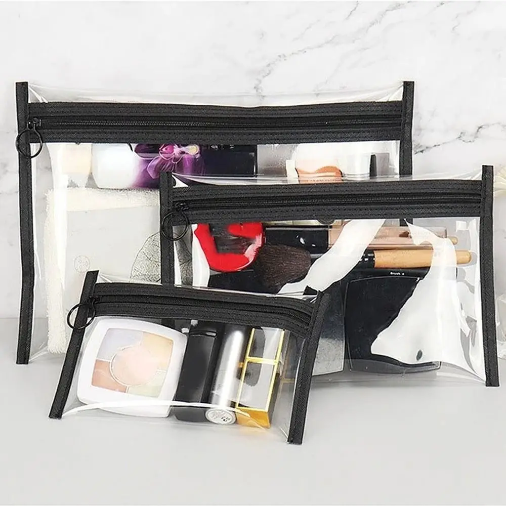 

Transparent Students For Girls PVC Waterproof Women Cosmetic Bag Korean Storage Bag Makeup Bag Toiletries Organizer