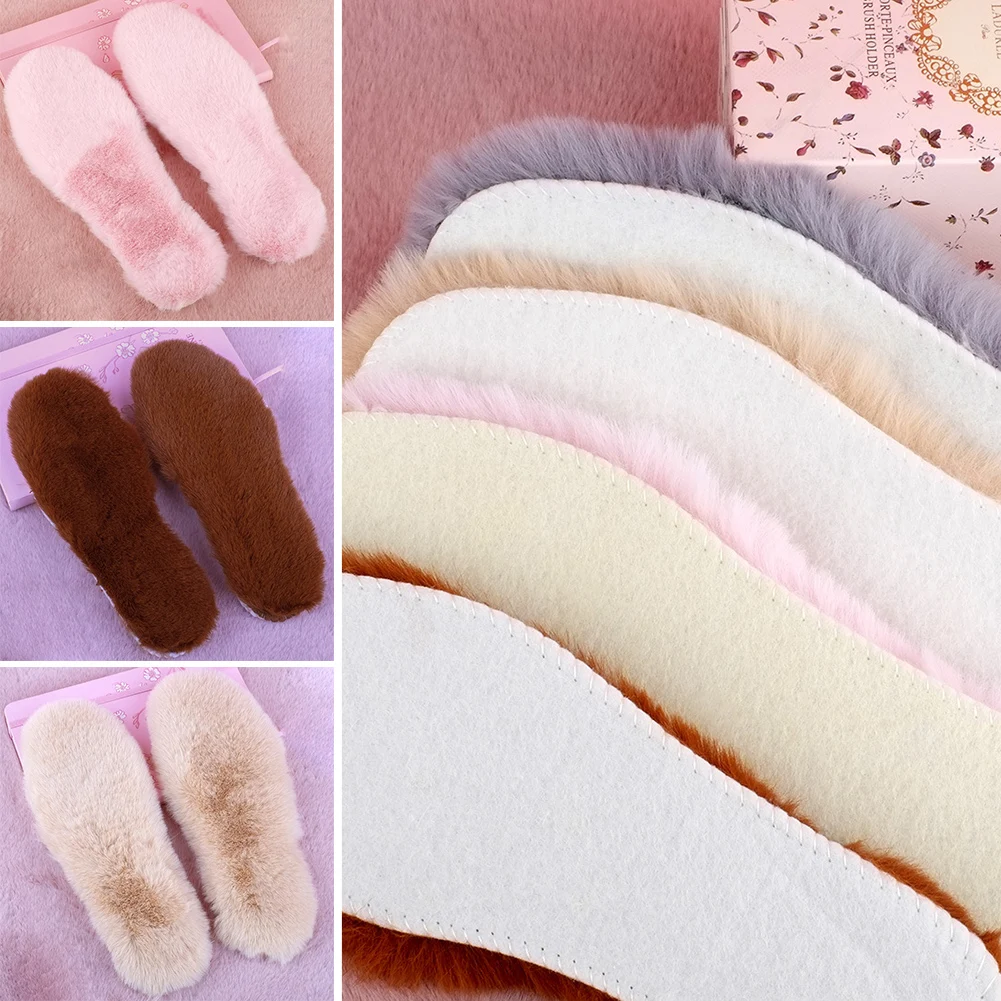 

Зимние теплые стельки большого размера 35-40 для женщин и мужчин, искусственные плюшевые стельки, уличные Зимние Стельки С Подогревом