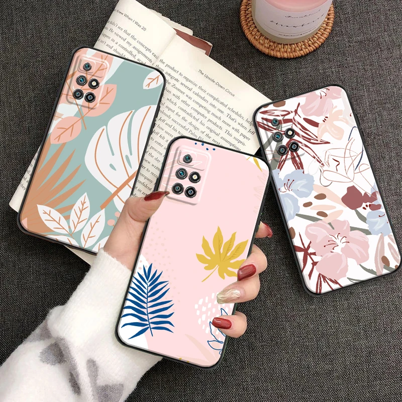 

Line Art Simple For Xiaomi Redmi 10 Phone Case Protect Funda Black Back Coque Silicone Cover Soft Carcasa