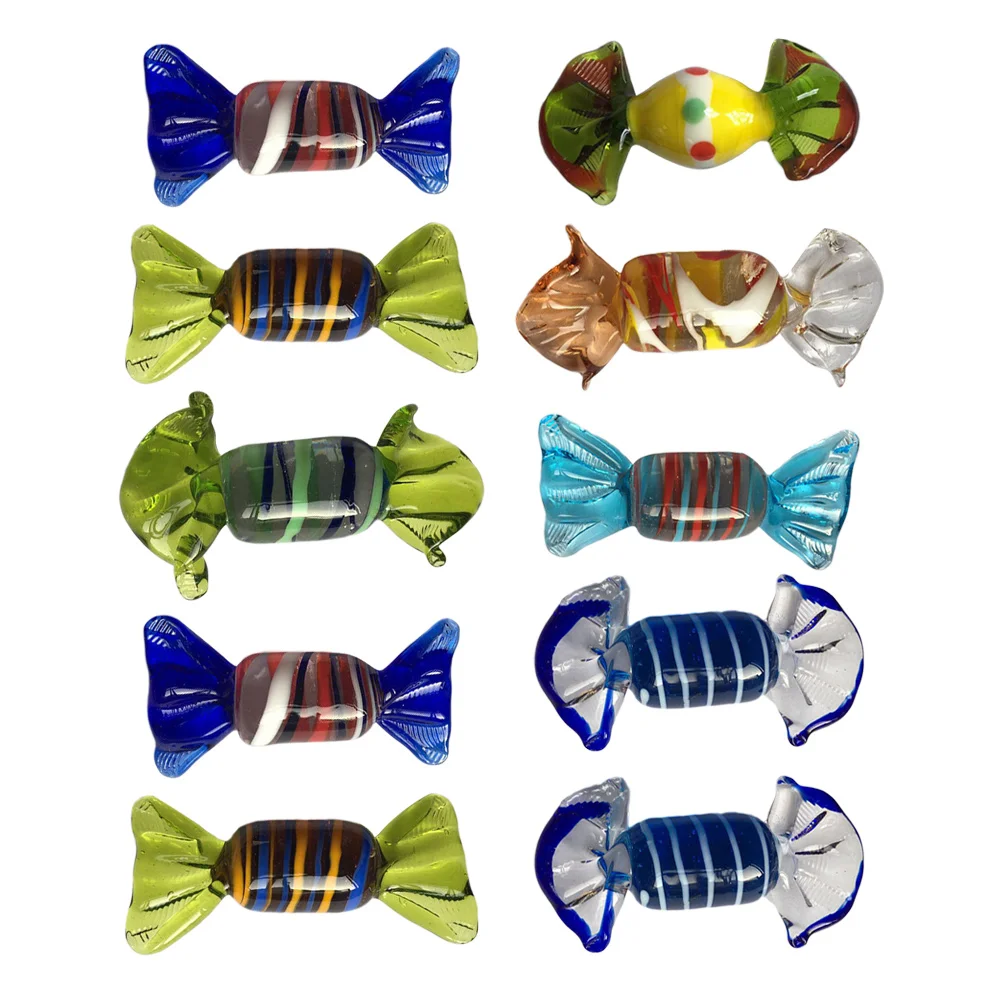 

10pcs Glass Candy Decoration Creative Sweets Ornament Party Desktop Decors