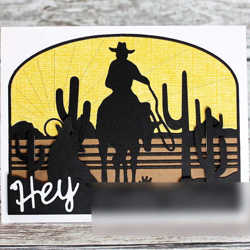 Новинка 2021 металлические пресс-формы в форме ковбойской лошади и силуэтов