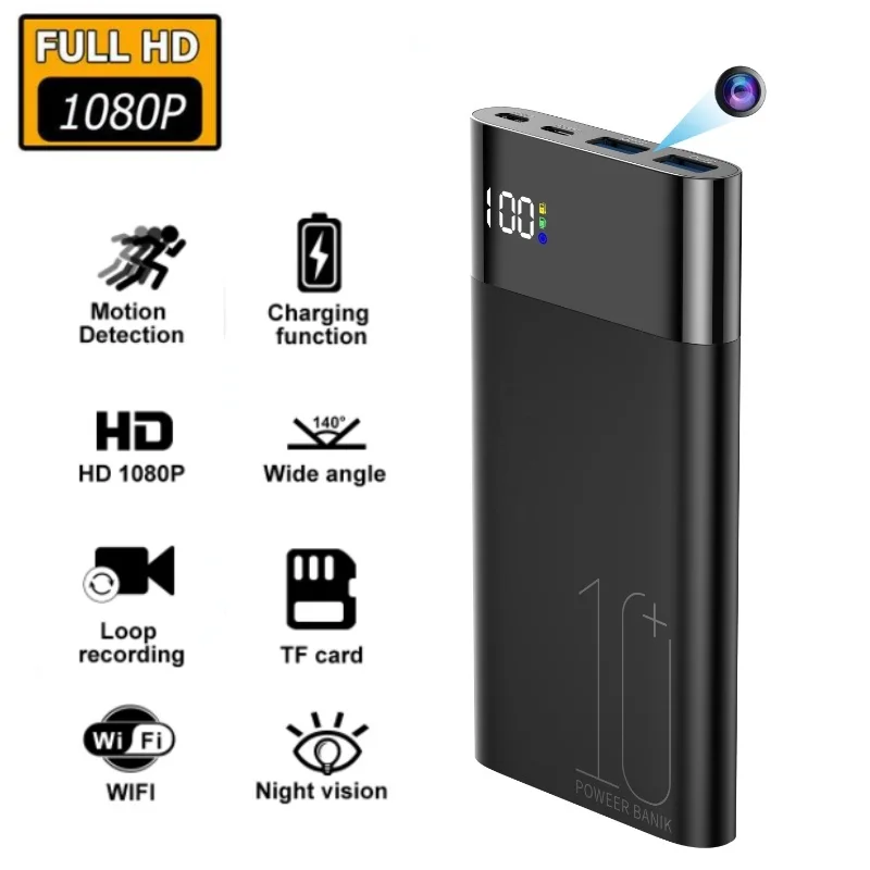 

1080P HD Power Bank Camera Portable Mini Wifi Camera Infrared Night Vision Motion Detection Home Security Surveillance Nanny Cam