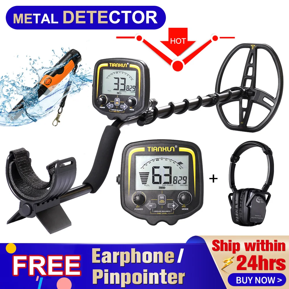 

MD-710 Headphones Underground Metal Detector TX-850 High Sensitivity Metal Gold Digger Treasure Hunter Depth 2.5m Pinpointing