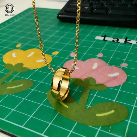 Регулируемое кольцо из меди песочного цвета