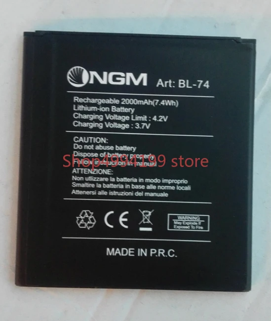 

2000mAh 3.7V New NGM BL-74 Replacement Battery For NGM BL-74 Cell Phone Batteries-
