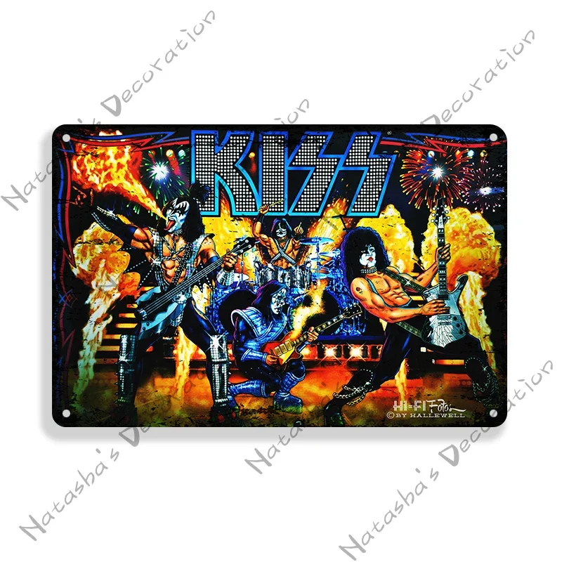 

Металлическая табличка Kiss Band