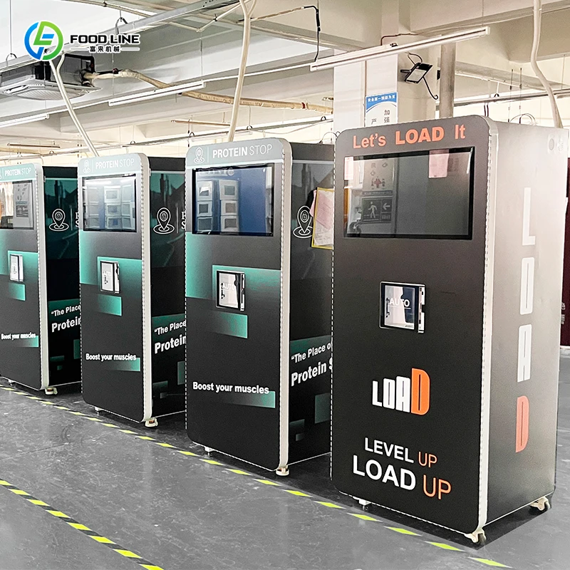Фото Торговый автомат FOODLINE для индивидуального приготовления протеиновых напитков, автомат для продажи протеинового порошка и кофе №4