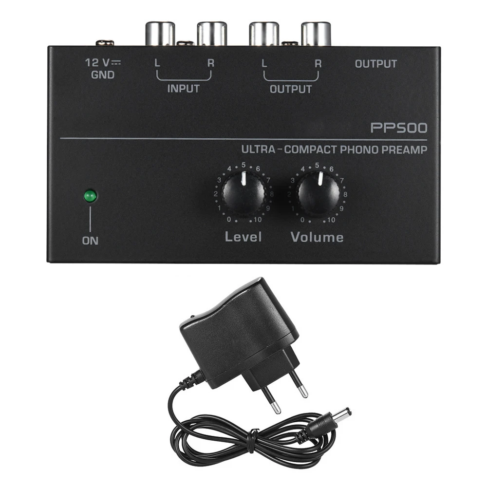 

Предусилитель для фонографа PP500 с регулировкой громкости и RCA входом на выход 1/4 дюйма, выходные интерфейсы TRS для винилового проигрывателя LP