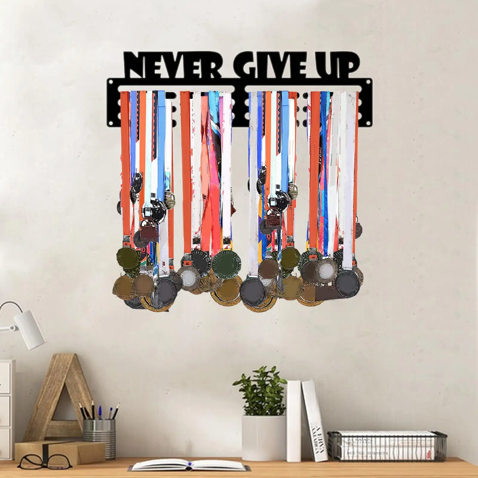 

Вешалка для медалей Простота установки Держатель для гоночной медали Дисплей Вешалка для дисплея Рамка для спортивных медалей Медали для бега Спортивная награда