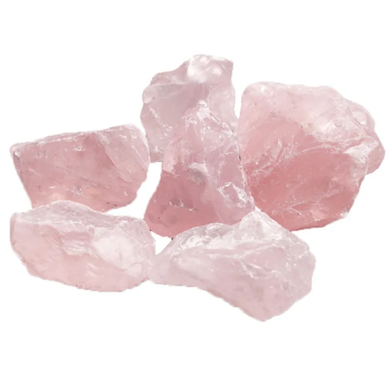 

Natural Gemstone Rose Quartz Irregular Ornaments Healing Reiki Crystal Mineral Specimen Home Office Decor Collection