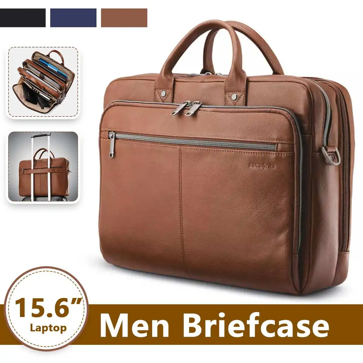 

15.6 Inch Men Business Briefcases Large Capacty Multifunction Multi-pocket Laptop Bag Briefcase Business Handbag Crossbody Bag