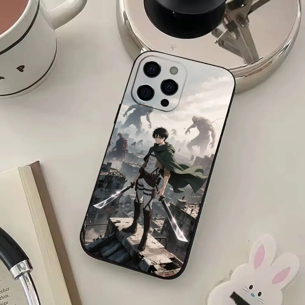 Фото Чехол для телефона L-Levi A-Ackerman из аниме «Атака Титанов» для iPhone 17, 16, 15, 14, 13, 12, 11 Plus, Pro Max, XS, мягкий силиконовый черный чехол №2