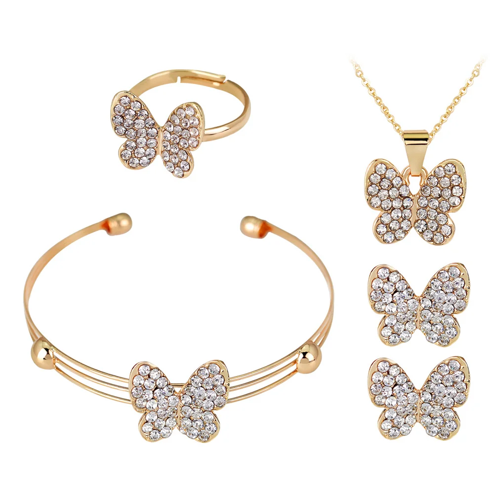 

Butterflies Earrings Jewelry Necklacesetring Pendant Bracelet Stud Bangle Gift Bling Choker Charm Collar Chain Rhinestone