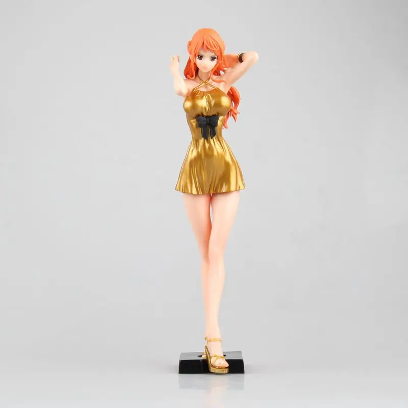 

25CM Japanese anime figure one piece Nami dress ver action figure collectible model toys for boys