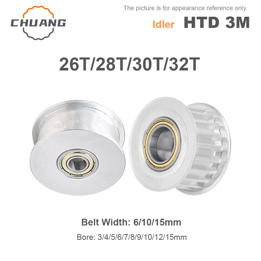 Натяжной шкив HTD 3M 26T/28T/30T/32 зубов