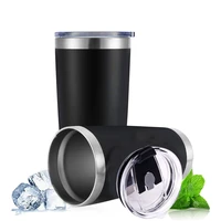 20oz stainless steel vacuum flask beer mug outdoor portable car mug vacuum insulation leakproof ice bully mug with lid