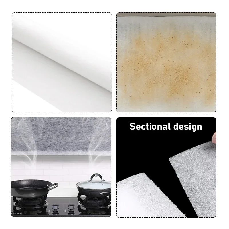 Одноразовые кухонные масляные фильтры бумажные для капота Нетканые защиты от