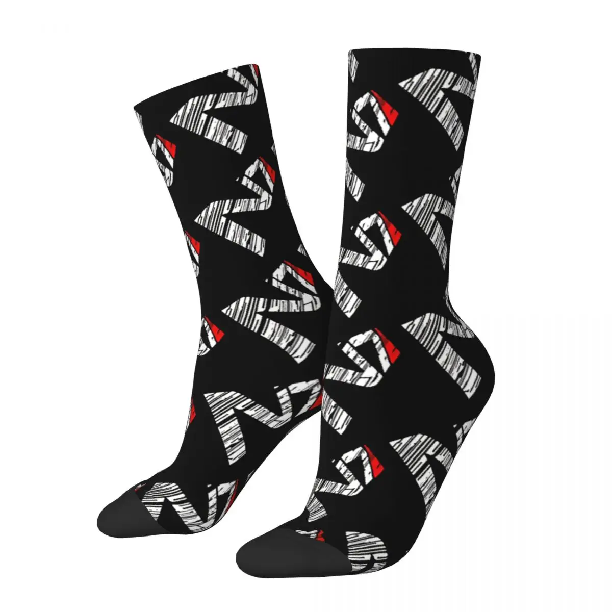 

Hip Hop Retro N7 Tech Crazy Men's Socks Mass Effect Game Unisex Harajuku Pattern Printed Funny Happy Crew Sock Boys Gift