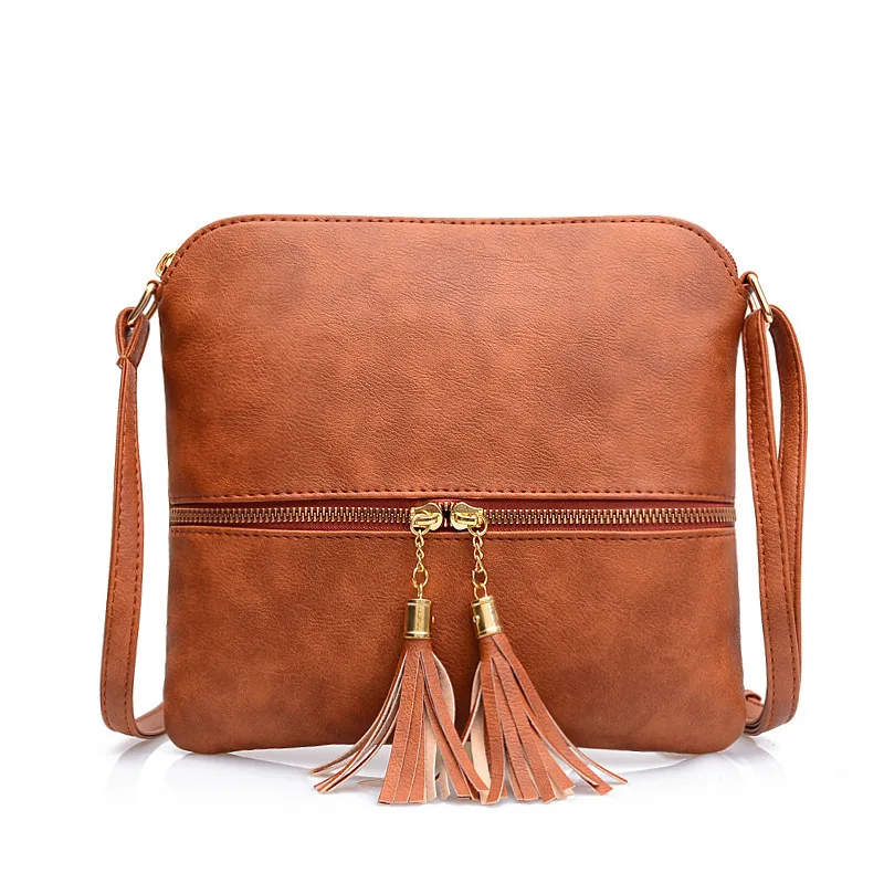 Patchwork Crossbody Bag New Fashion Women Crossbody Bag Vintage Messenger Bag High Quality Retro Tassels Shoulder Bag