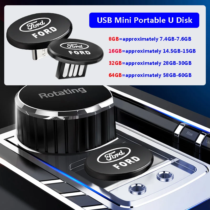 Usb-флеш-накопитель Type-C для Ford Fiesta Ranger Focus Kuga Mustang MAX Transit Mondeo |
