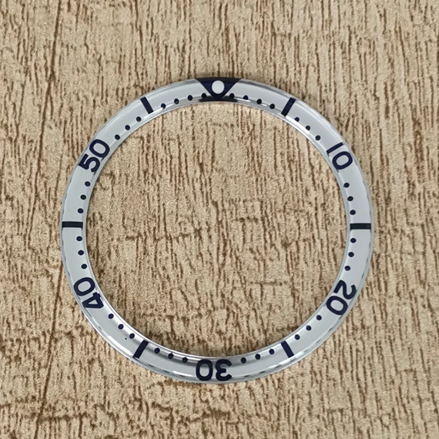 Watch Accessories Watch Bezel Insert Round Edge Curved Rubber Aluminum Bezel Mouth Outer Diameter 38MM Inner Diameter 31.3MM
