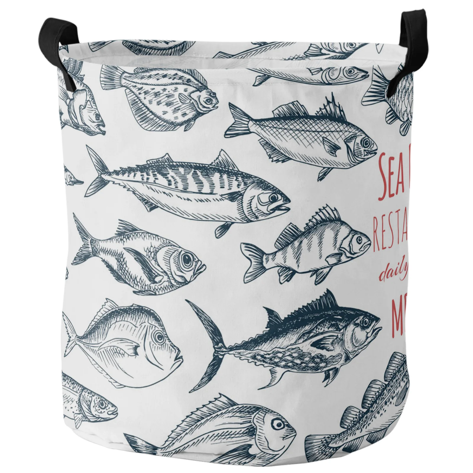 

Складная корзина для белья Fish School с животными, художественный органайзер для игрушек, корзина для грязной одежды, корзины для хранения