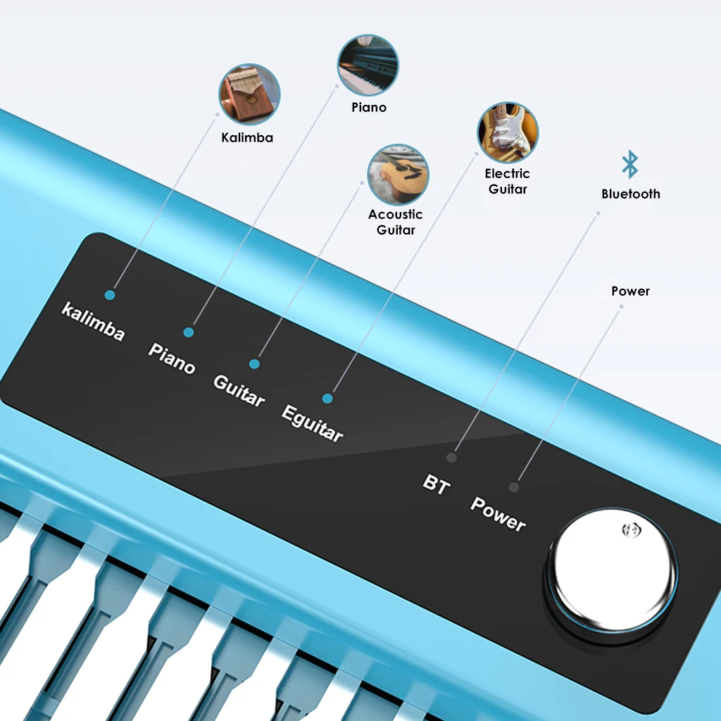 Mugig Pink Color Smart Electric Kalimba 17 Keys Thumb Piano 4 Kinds Of Timbre W/ Bluetooth Connetion Really Full Bright Sound