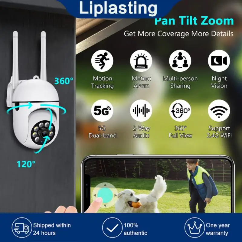 

Ip-Камера уличная Беспроводная с поддержкой Wi-Fi и датчиком движения