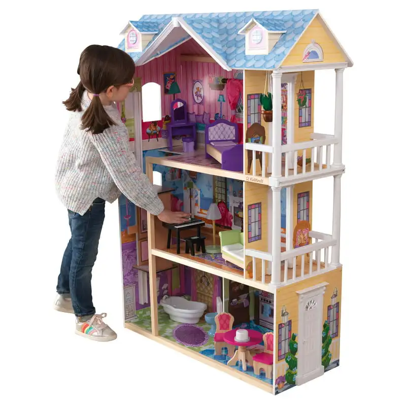 

Dreamy Dollhouse with Lights & Sounds, Elevator and 14 Accessories