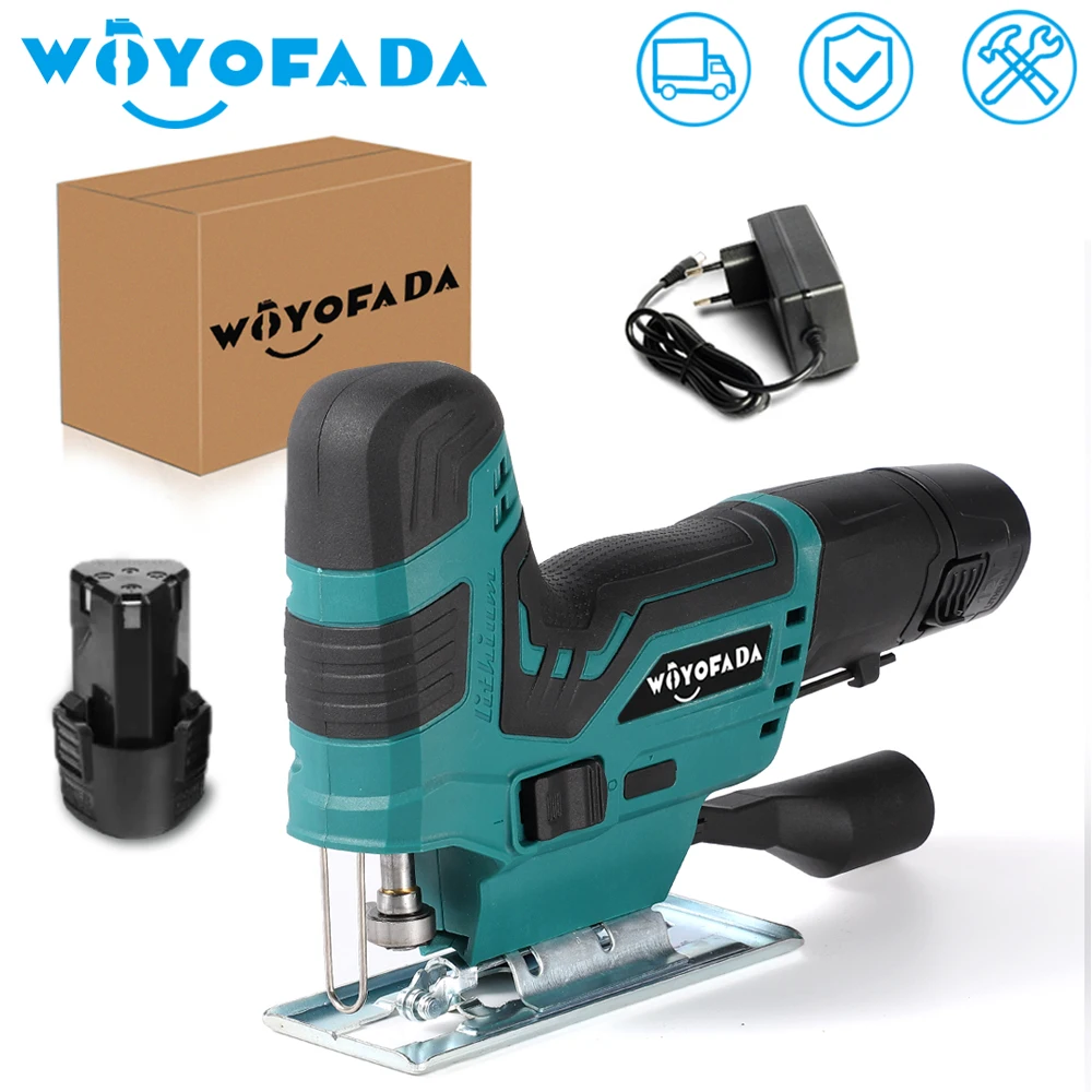 12V Electric Jigsaw Jig Saw Electrical Saw for Woodworking Portable Multi-Function Woodworking Power Tool With Battery
