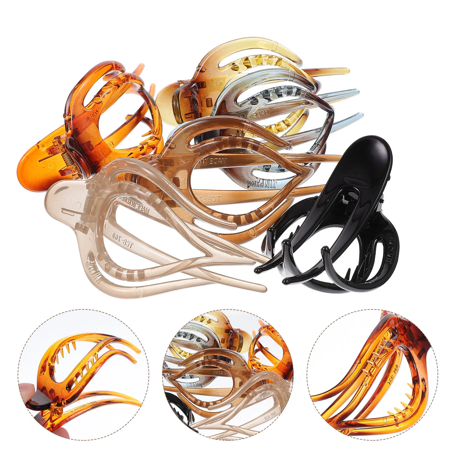 

6 Pcs Hair Clips Accessories Women Thin Scratch Girls Clamps Large Styling Flat Claw Thick French Pin