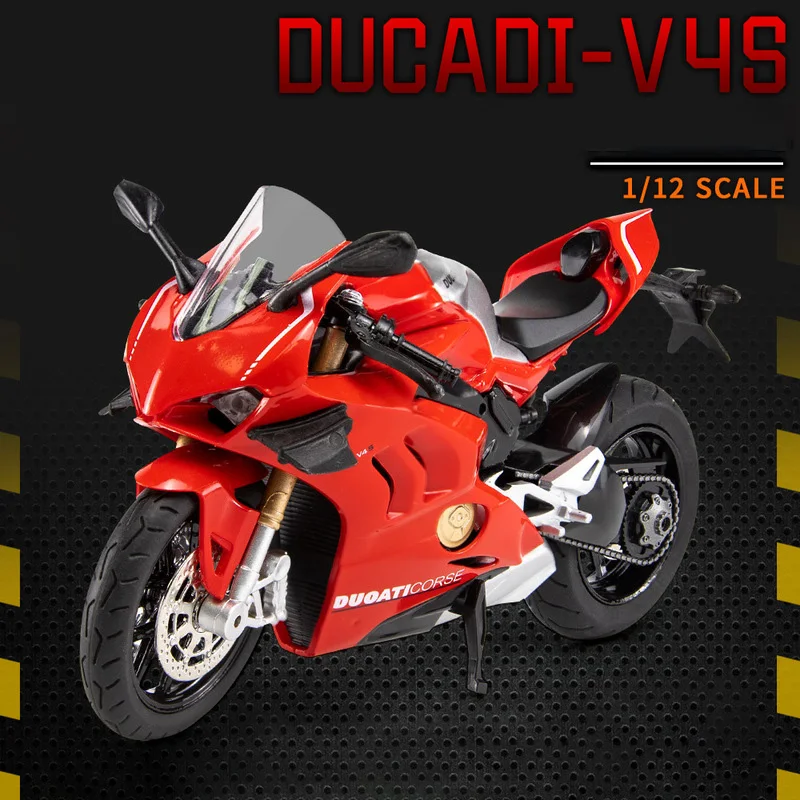 

1:12 V4S Panigale Diecast Motorbike Model Toy Replica With Sound Light birthday gift christmas gift Collection Motorbike Model