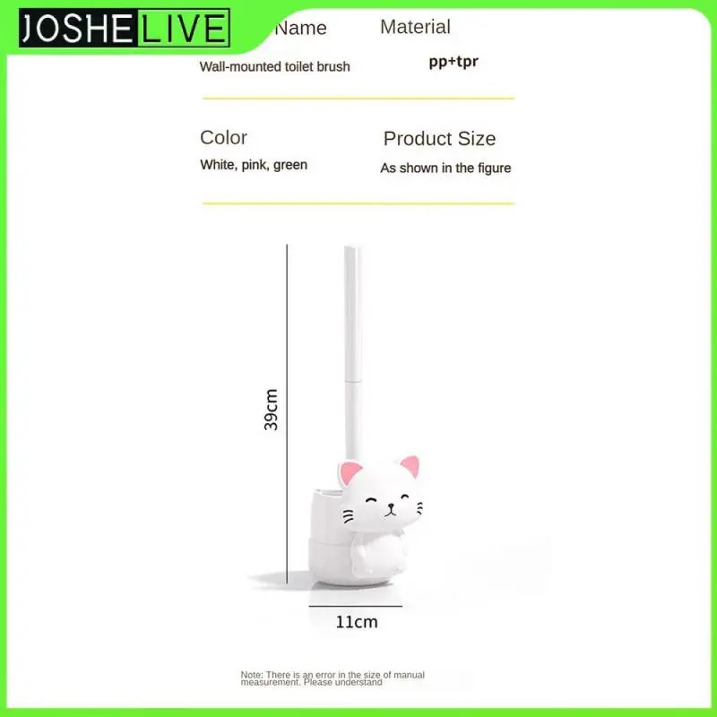 

Sanitary Brush With Hollow Base Cute Cat Base Toilet Brush Set Washing Toilet Artifact Washing Toilet Brush Toilet Brush