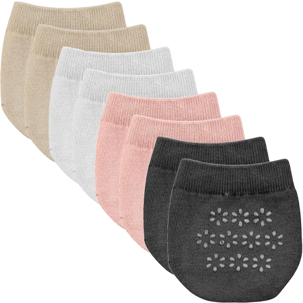 4 Pairs Socks Impo Sandals Women Anti- Invisible Anti-skid Women's High Heel Spandex Wear-resistant Half Miss