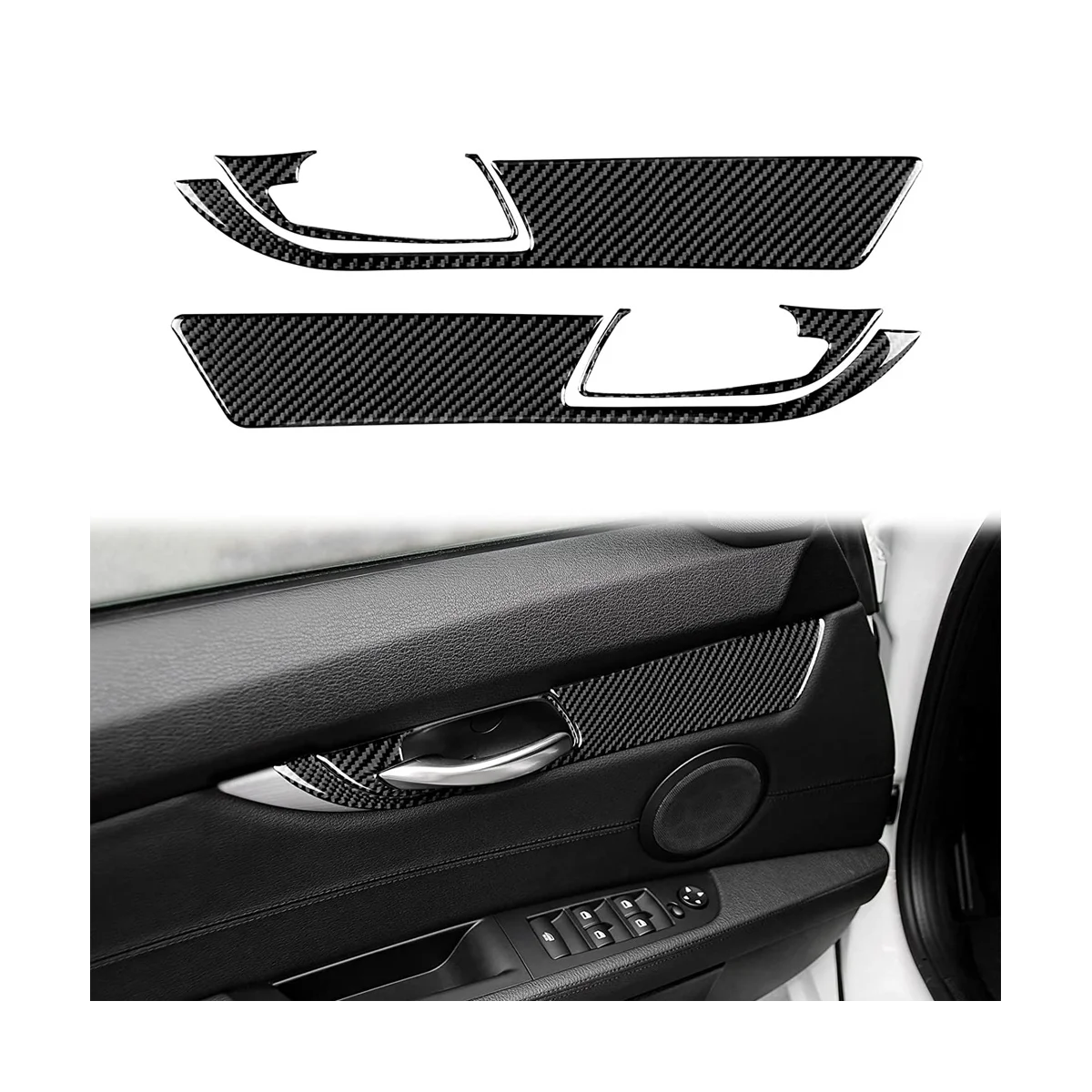 Для BMW Z4 E89 2009-2016 углеродное волокно Автомобильная внутренняя дверная ручка рамка