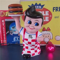 1pc big boy b boy hamburger piggy bank coin box toys vogue america classic cartoon resin action figure in new box gift