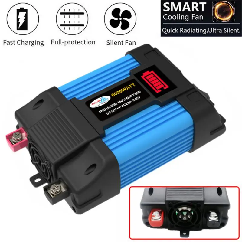 

Peak 6000W 4000W Car Power Inverter Converter DC 12V To AC 110/220V Transformer Dual USB Voltage Modified Sine Wave Car Inverter