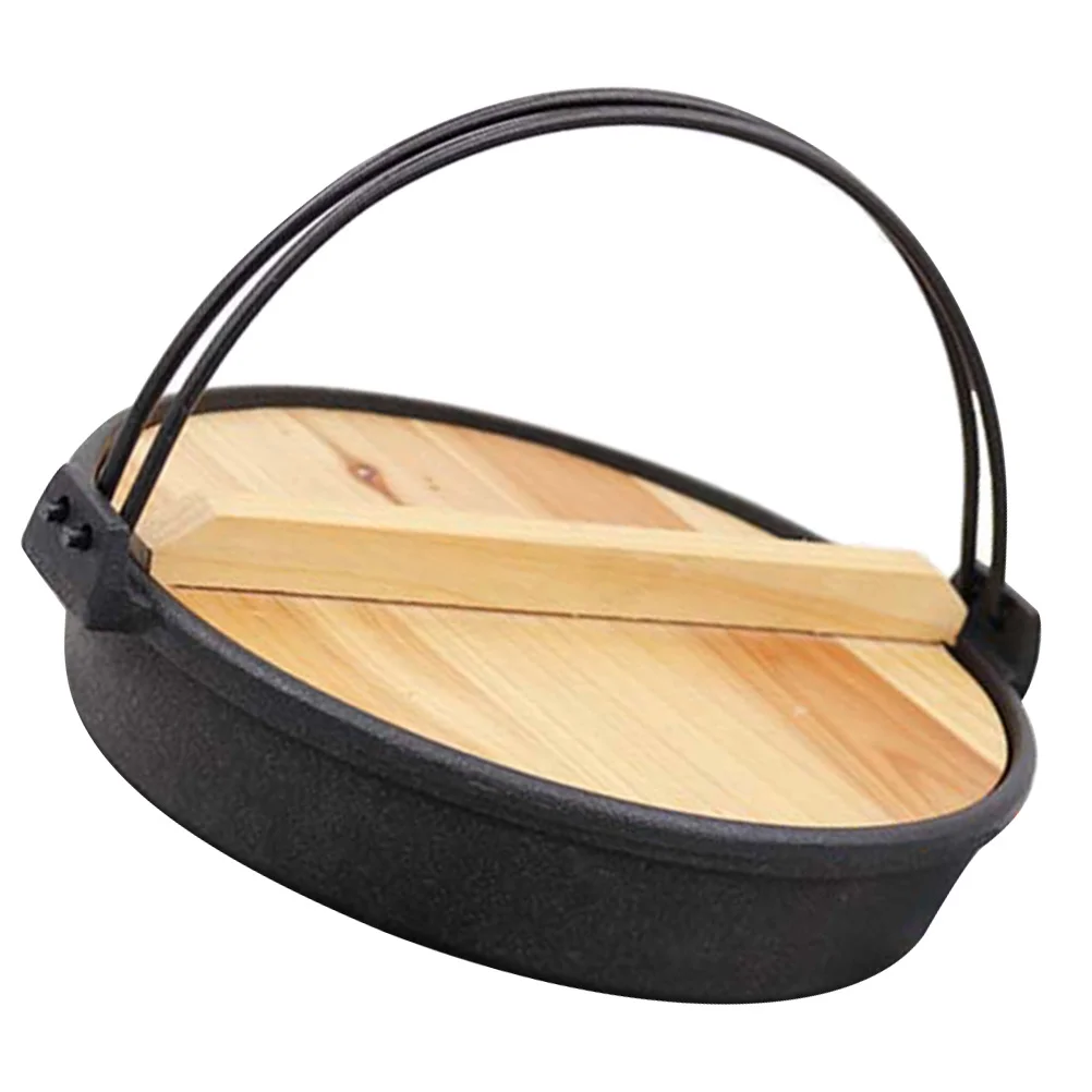

Pot Japanese Iron Sukiyaki Cast Nabe Cooking Shabu Non Sticky Pan Hot Spanish Temperature Camping Oven Cookware Pots High Boiler