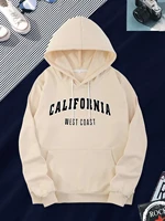 men letter graphic drawstring hoodie