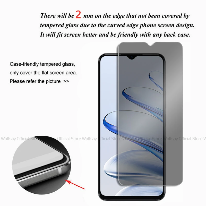 2/4 шт. протектор экрана для Honor 70 Lite антишпионское закаленное стекло полностью