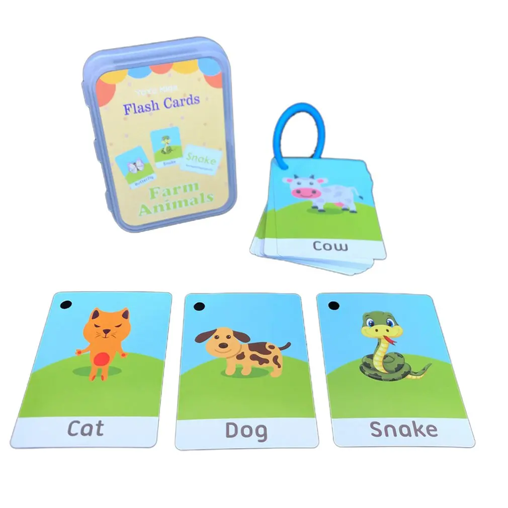 

A Box Of English Digital Learning Card Kids Early Learning Cognitive Flash Card Baby Enlightenment Educational Toy