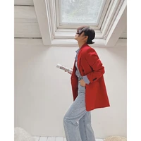 2022 women jacket suit za woman coat blazers female spring autumn clothes office poncho cardigan red custom tailored oem y2k
