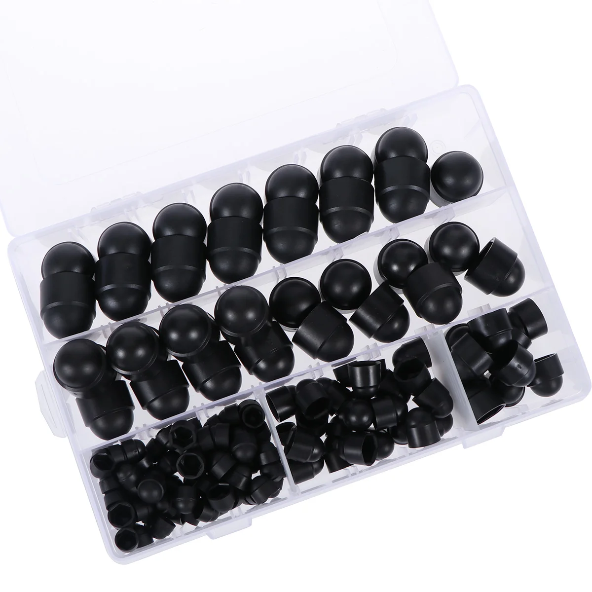 

145 Domed Hexagon Bolt Nut Caps Cover against Tampering M8 M10 M12 M4-M12 Black