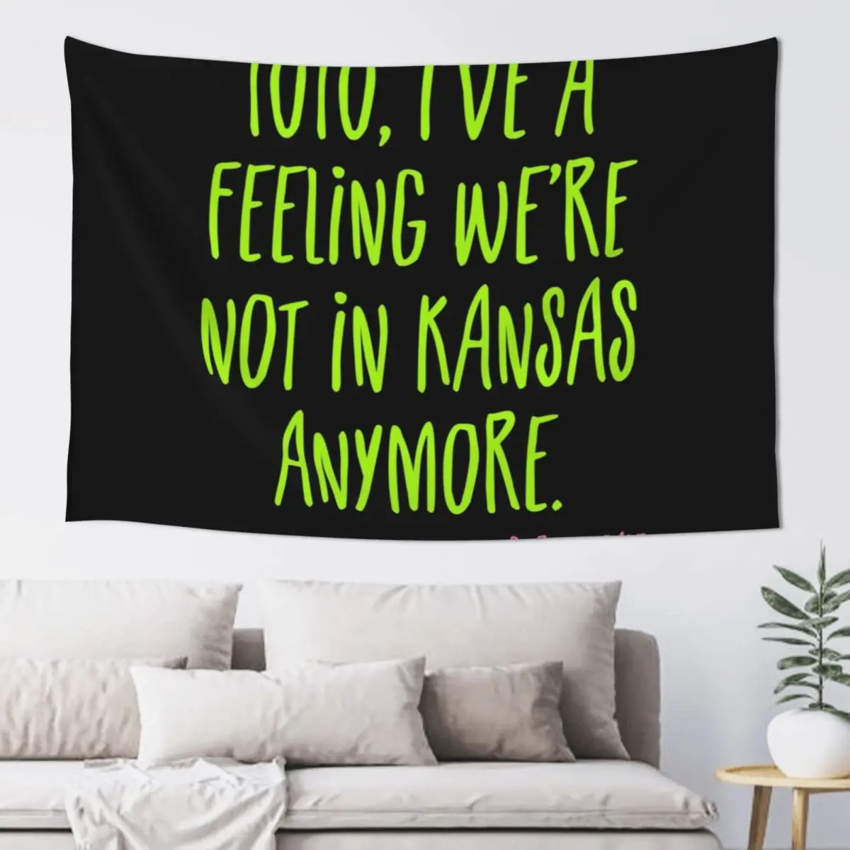 Декоративный Настенный Гобелен Ode to Vonnegut Белый/Зеленый гобелен украшение для