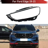 car front headlamp head lamp light caps lampshade lampcover auto glass lens shell for ford edge 2019 2020 2021 headlight cover