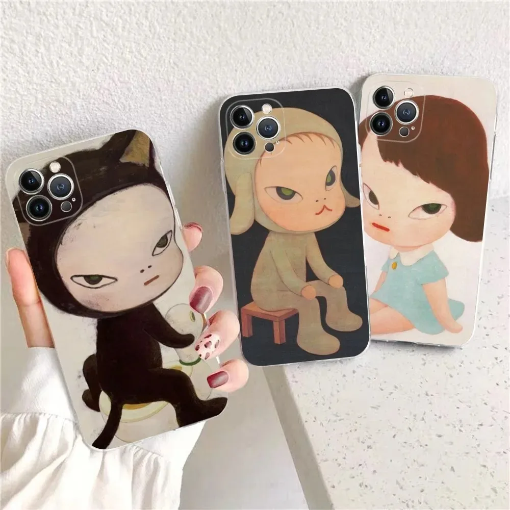 Фото Yoshitomo Nara чехол для телефона Samsung Galaxy S10 S20 S21 S22 S23 S24 FE Plus Ultra Note 20, силиконовый черный мягкий чехол №1